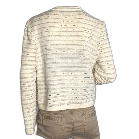 ST JOHN Evening by Marie Gray Sweater Sz 8 Cream GC - Picture 11 of 12